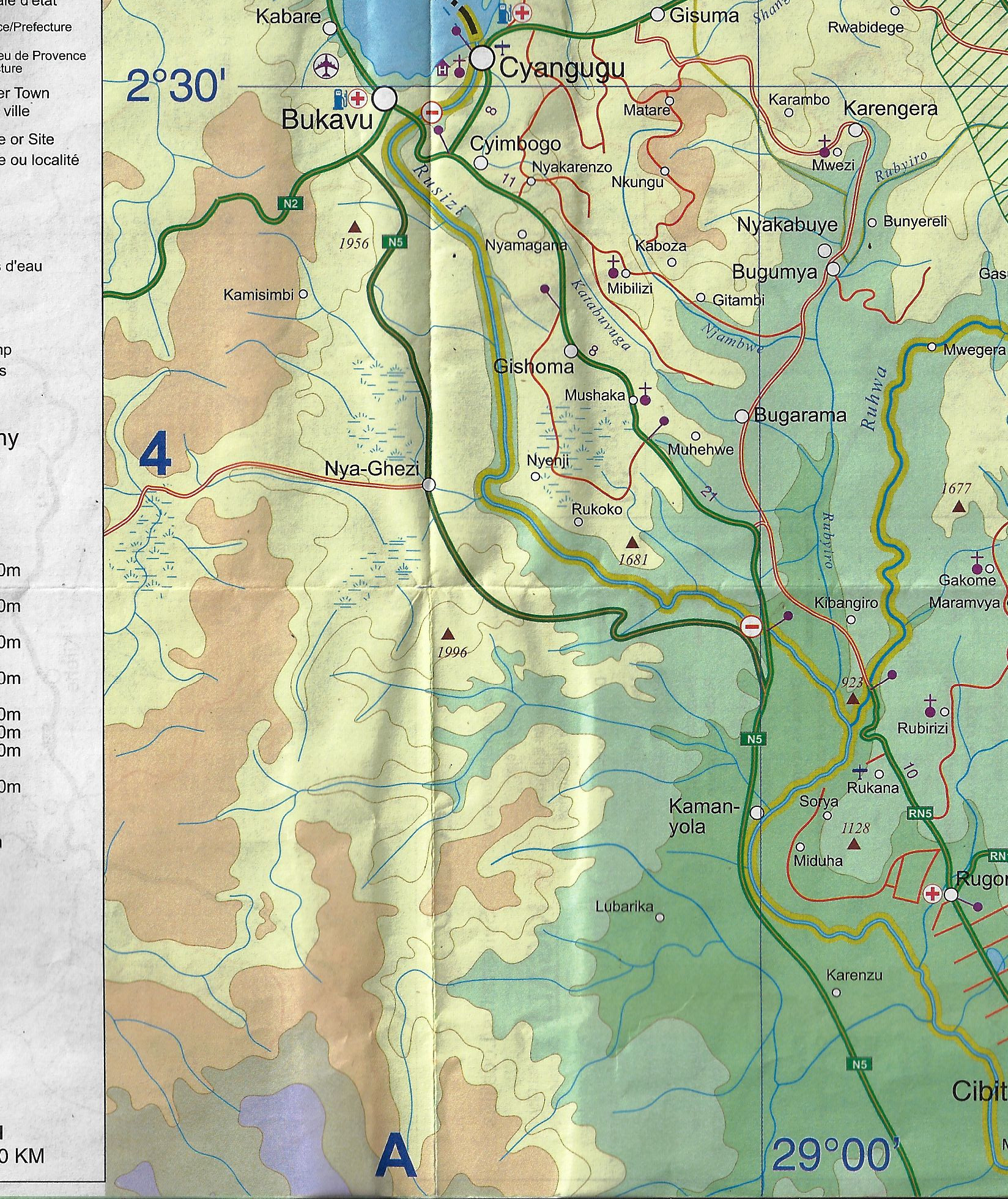 Rwanda Map Scale : 1/300,000 A4