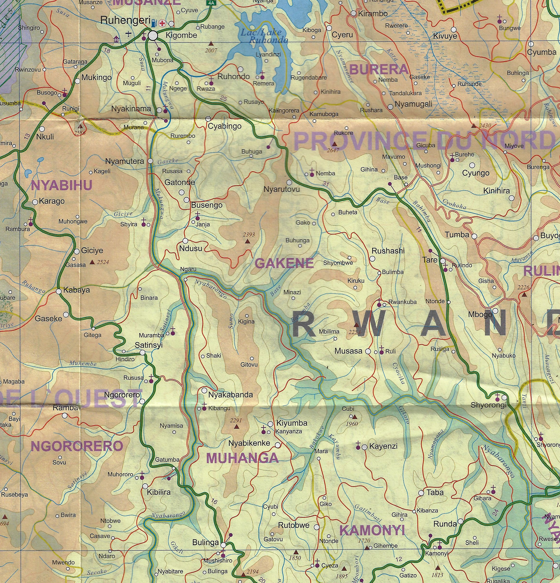 Carte du Rwanda échelle 1/300.000 C2